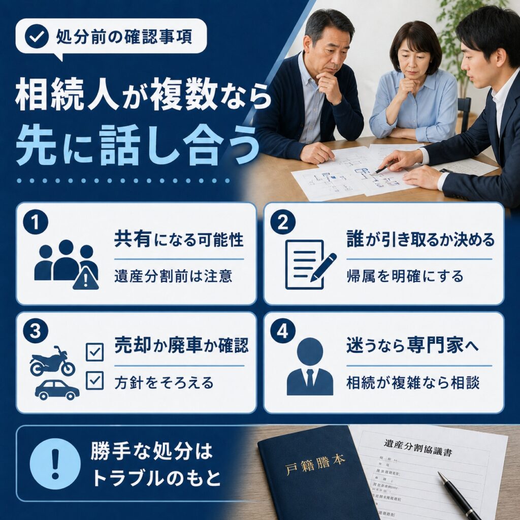 相続人が複数いるなら処分前に帰属を確認する