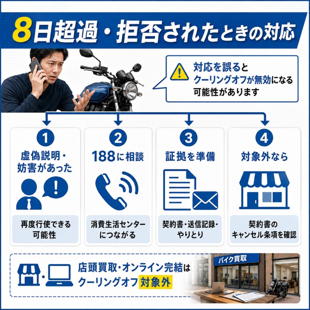 8日を過ぎた場合や拒否された場合の対応