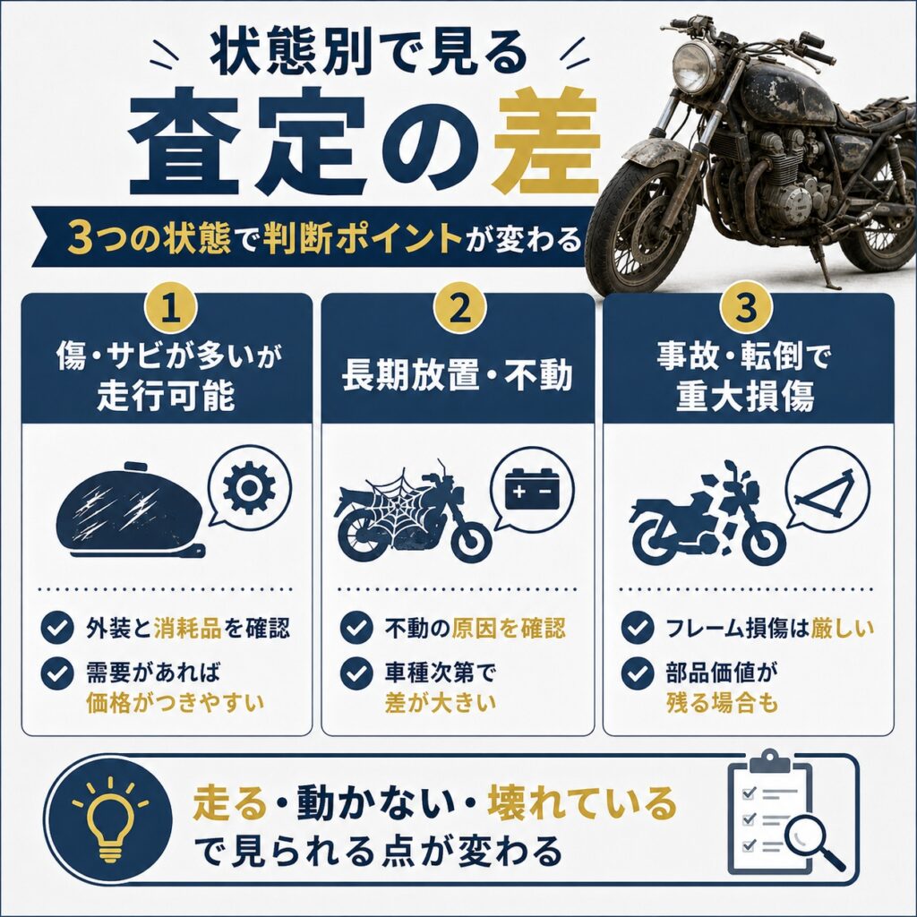 ボロボロの状態別に査定への影響を整理する