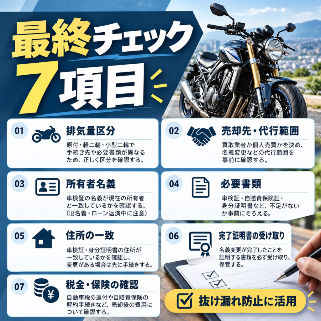 手続きを滞らせないための最終チェック