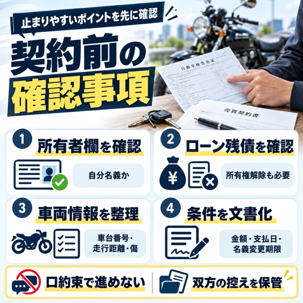 売る側が契約前に確認しておくこと