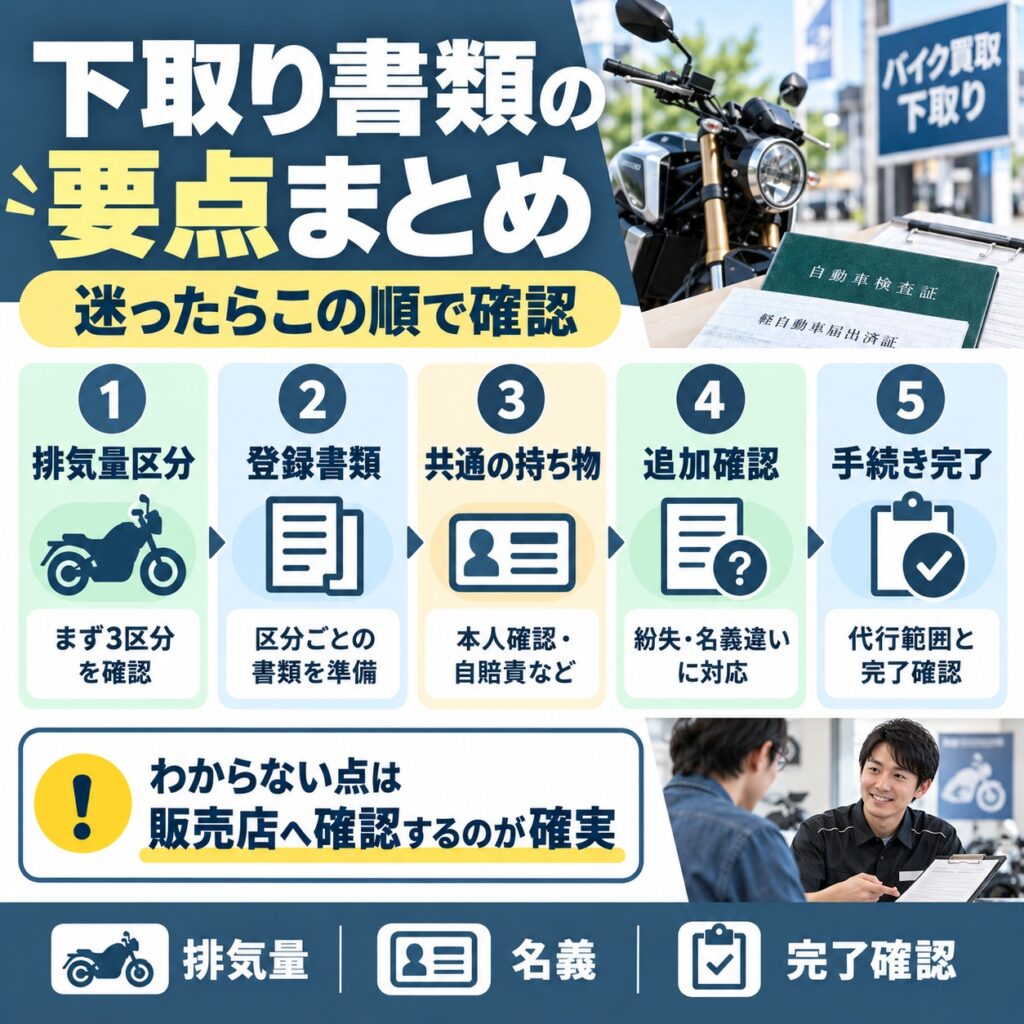 下取り書類の要点まとめ