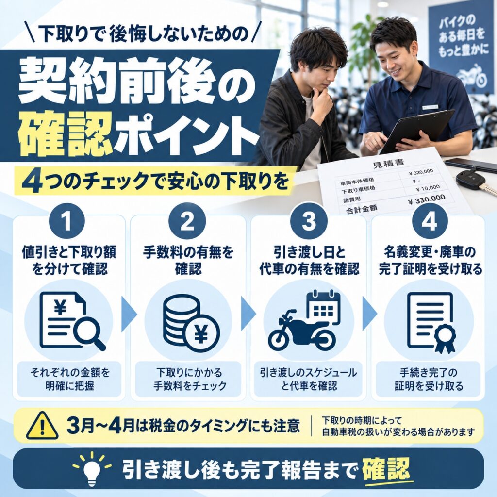 下取りで後悔しないための確認ポイント