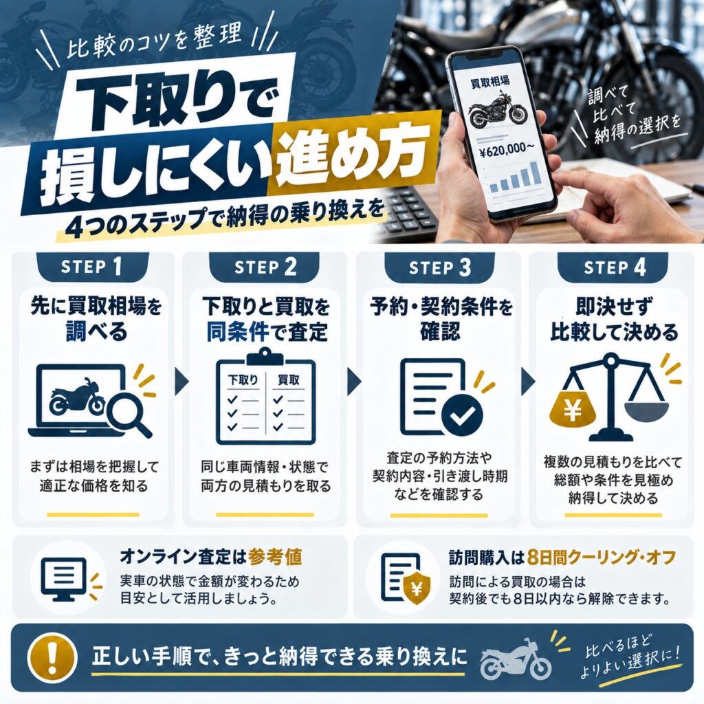 下取りで損しにくくするための進め方