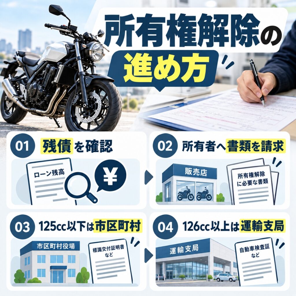 バイクの所有権解除のやり方