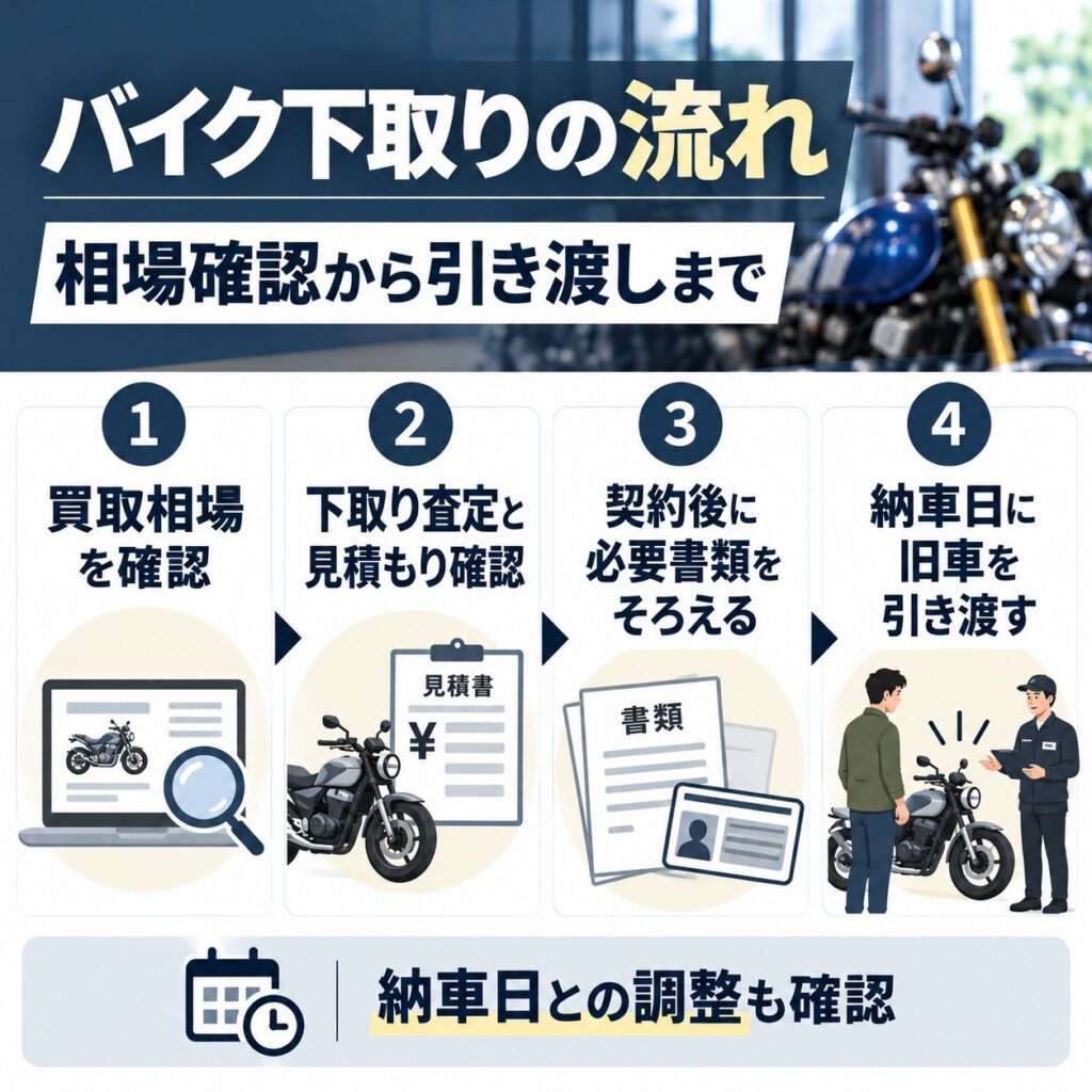 バイク下取りの流れ