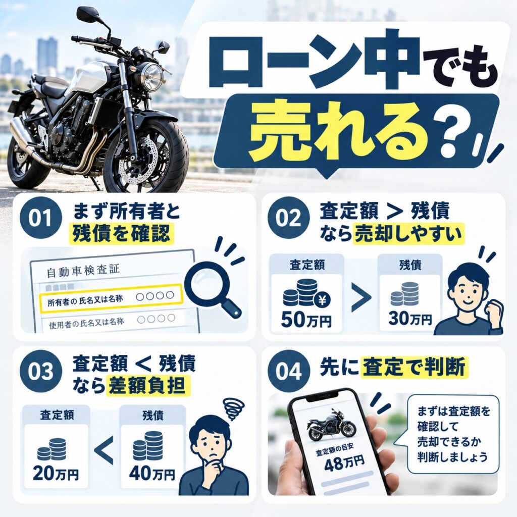 ローンが残っているバイクでも売却できる場合がある