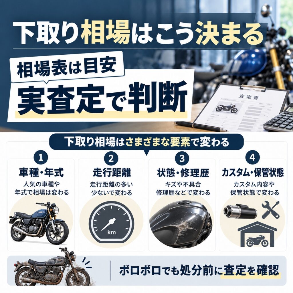 バイク下取りの相場はどう決まる?