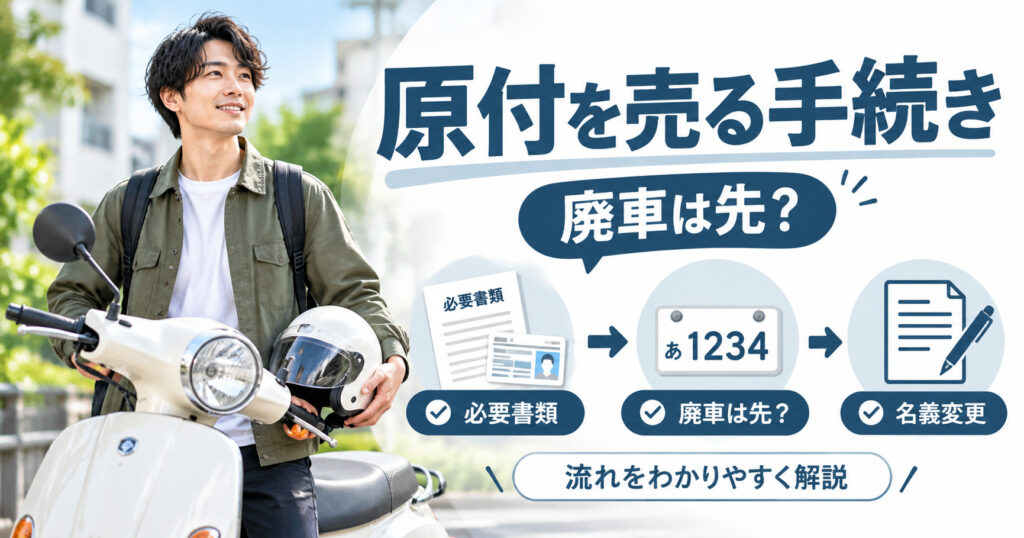 原付を売る手続きは廃車が先？必要書類から名義変更までの流れを解説