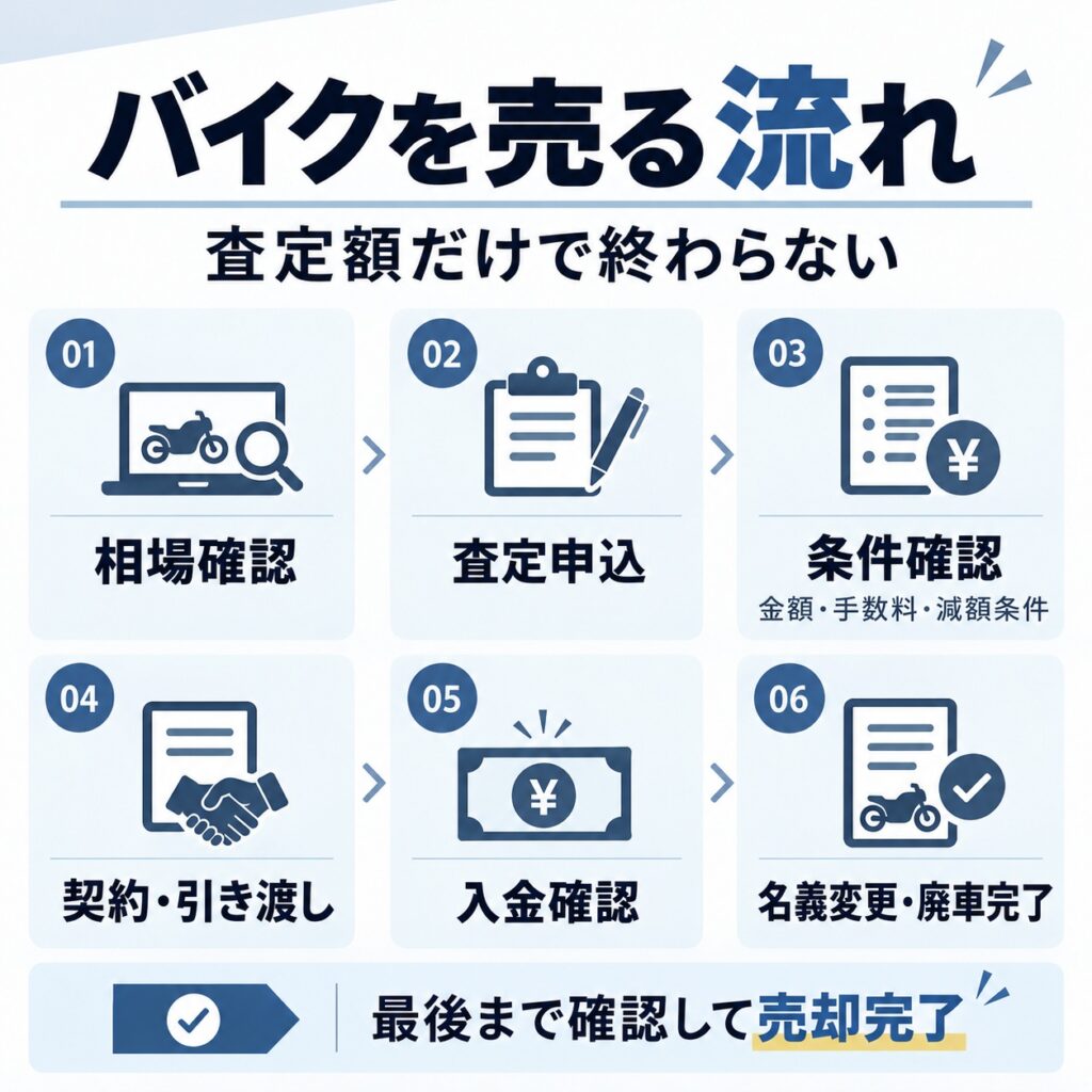 バイクを売る流れ
